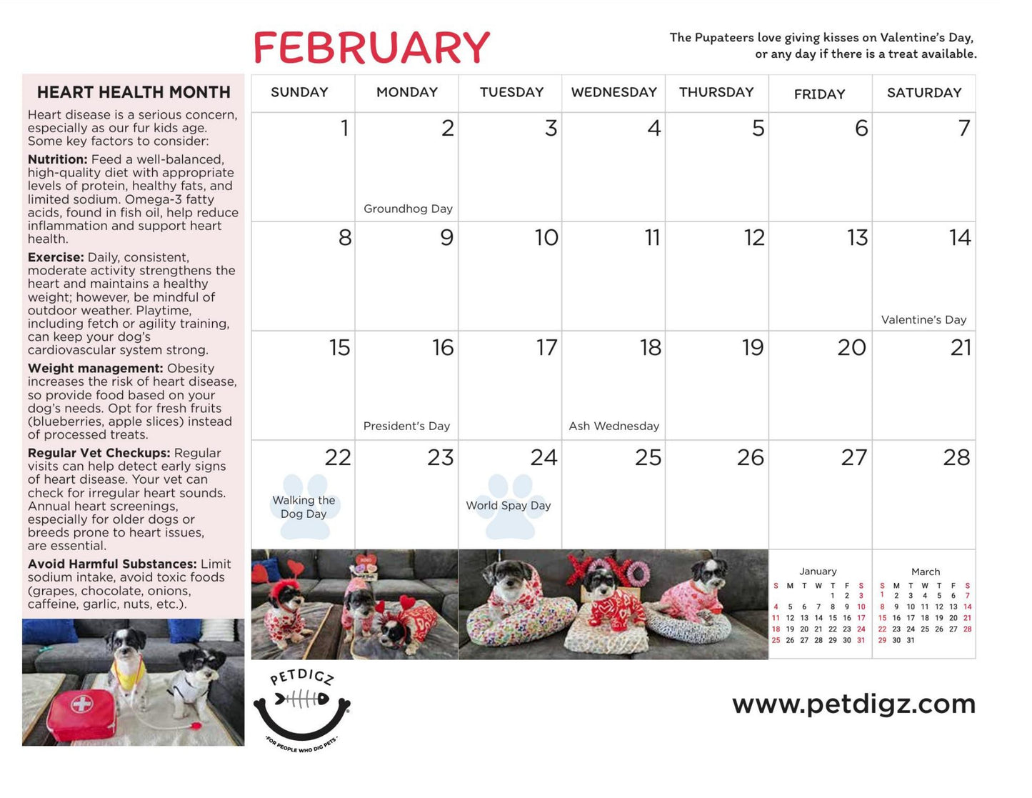 2026 Pupateers Pawsitive Living Calendar